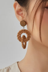 Interlocking Rattan Earring